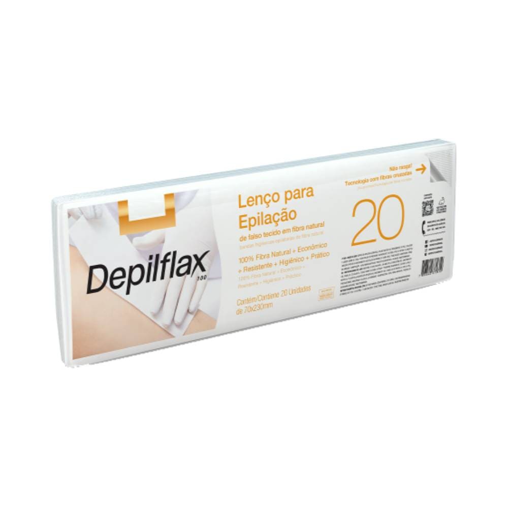 Lenço Para Depilação Depilflax C/20 Unidades