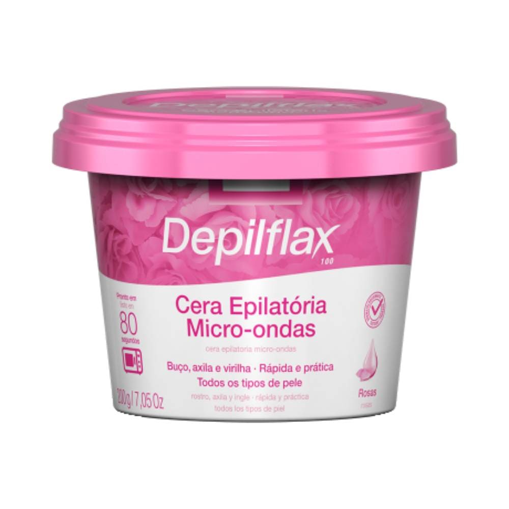 Cera Microondas Rosas Depilflax 200g