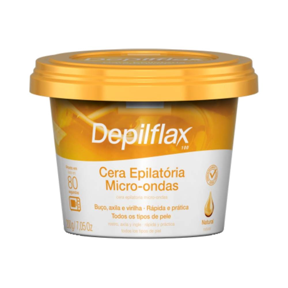 Cera Microondas Natural Depilflax 200g