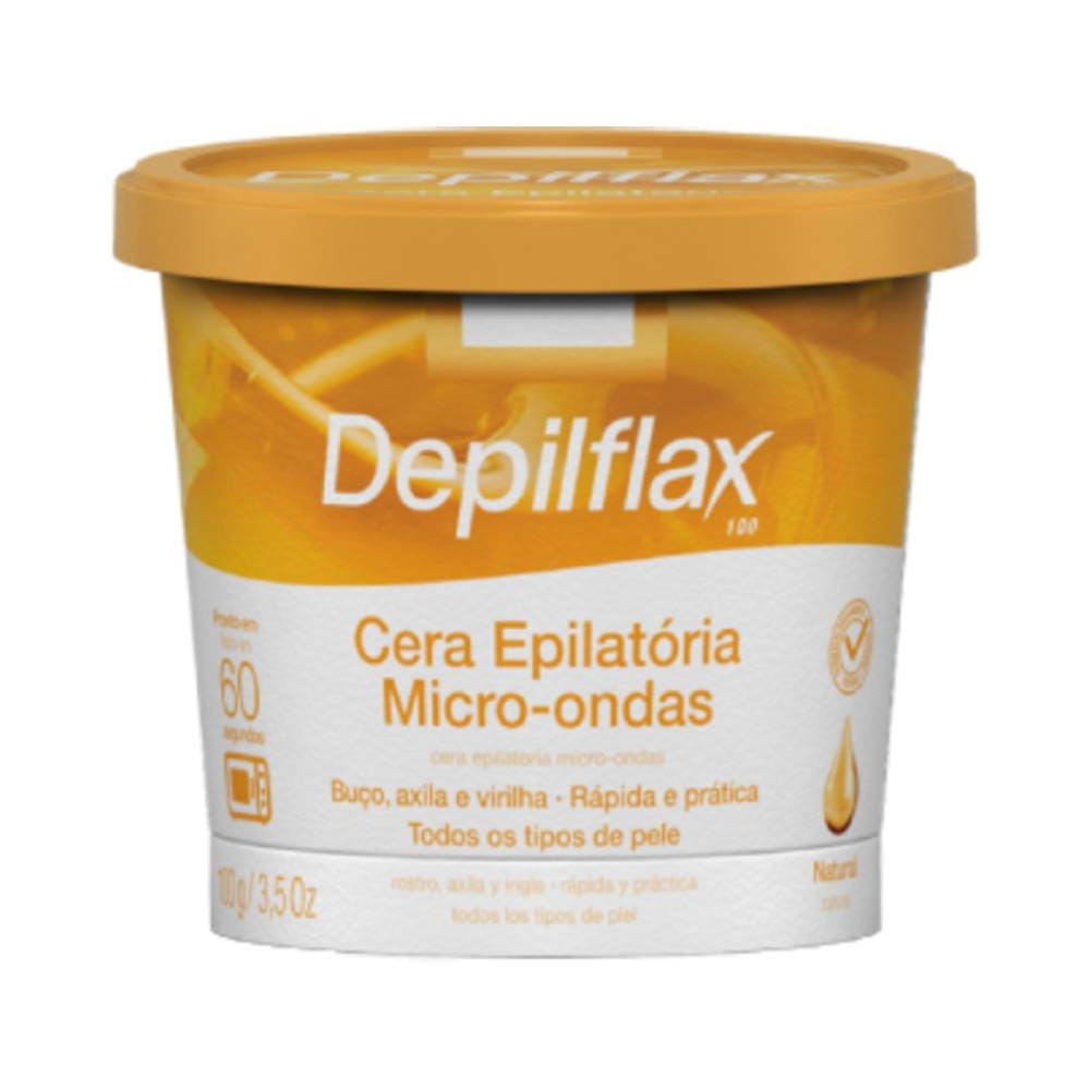 Cera De Micro-ondas Depiflax Natural 100g