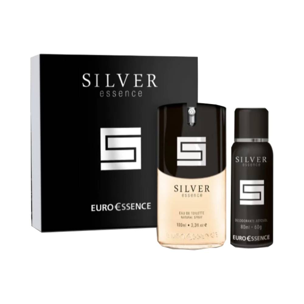 Kit Euro Essence Colônia Silver